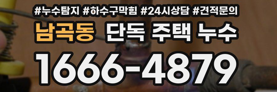 남곡동 단독 주택 누수