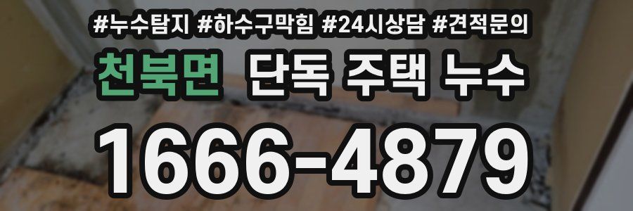 천북면 단독 주택 누수