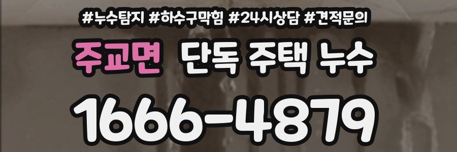 주교면 단독 주택 누수