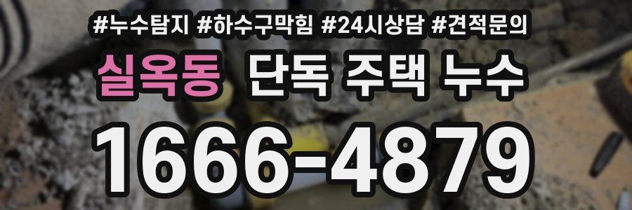 실옥동 단독 주택 누수