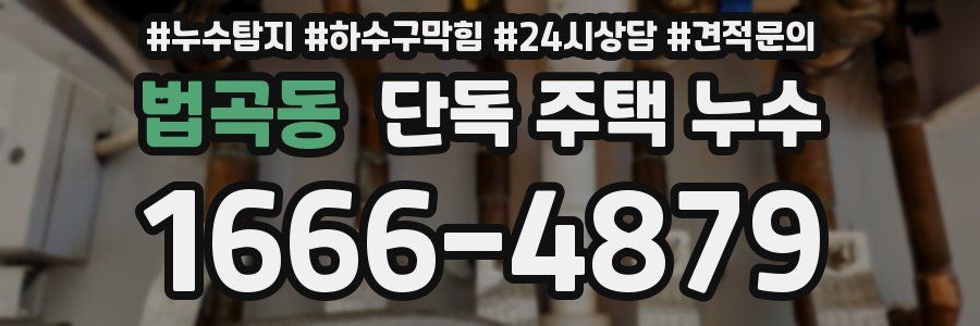 법곡동 단독 주택 누수