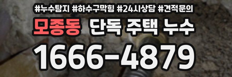 모종동 단독 주택 누수
