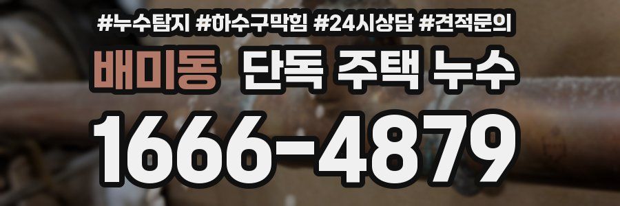 배미동 단독 주택 누수