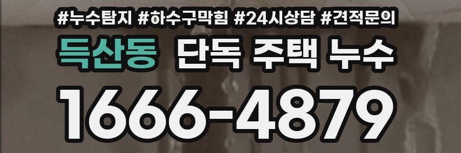 득산동 단독 주택 누수