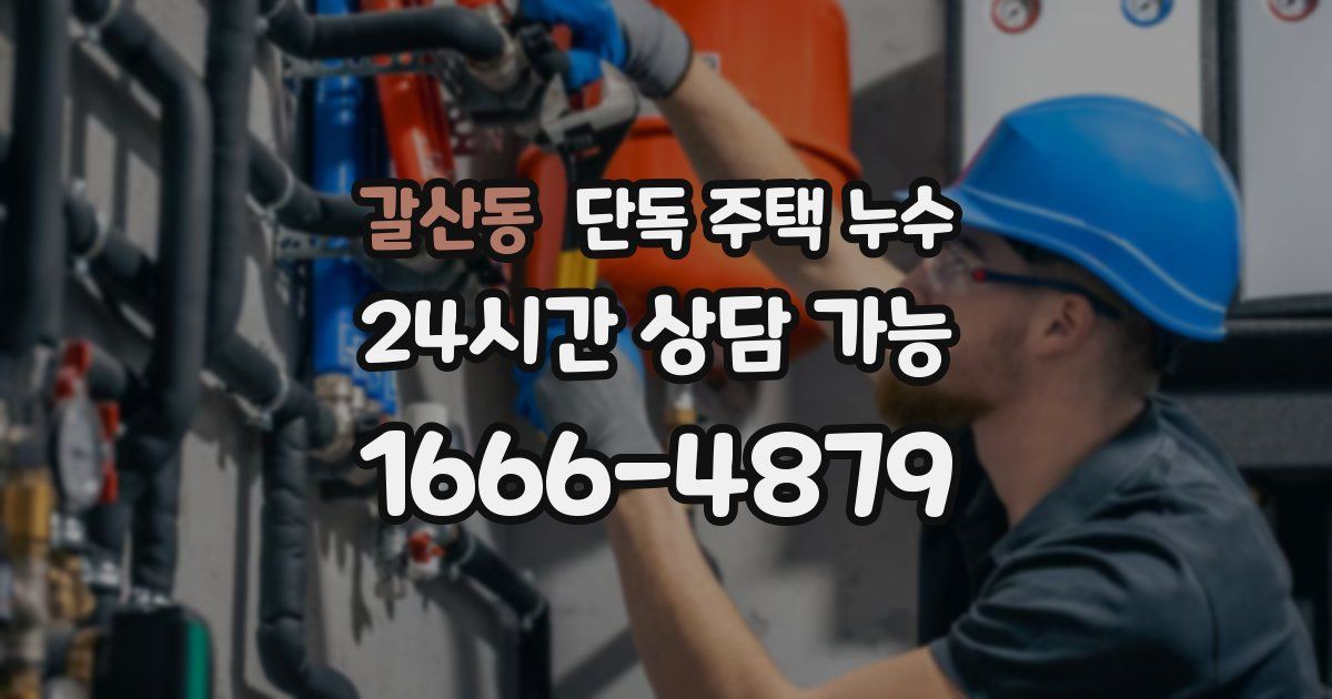 갈산동 단독 주택 누수