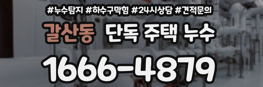 갈산동 단독 주택 누수