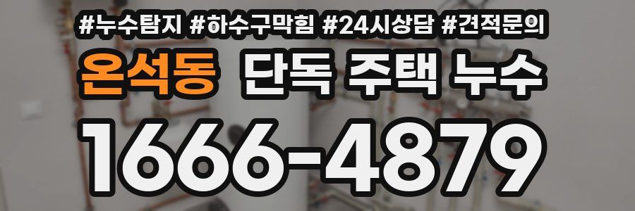 온석동 단독 주택 누수