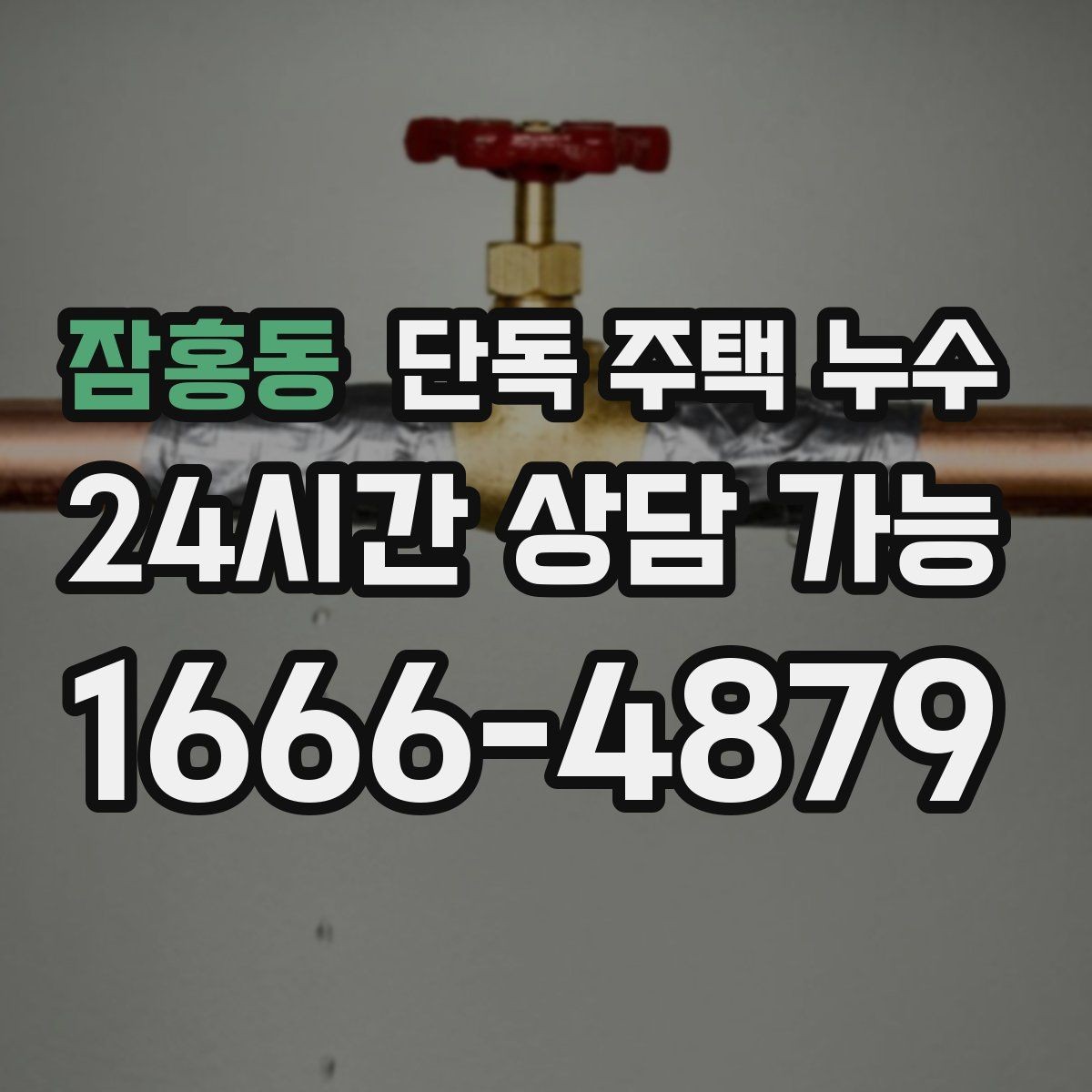 잠홍동 단독 주택 누수 외부 수도관 누수 의심될 때 징후