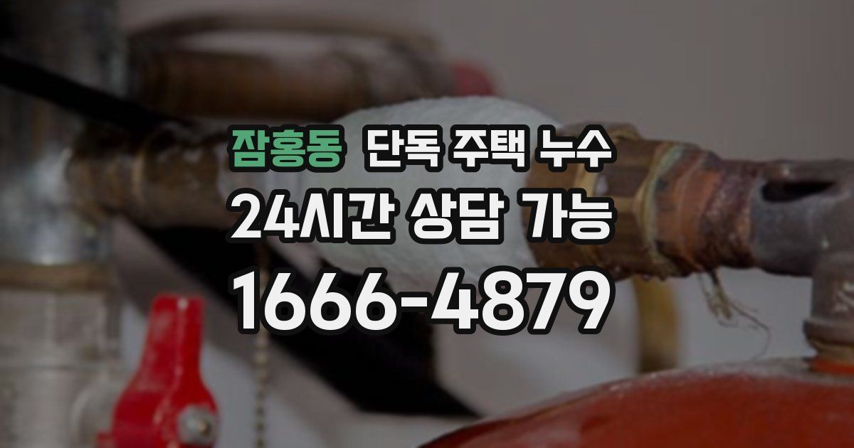 잠홍동 단독 주택 누수