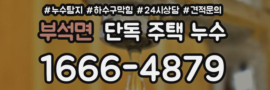 부석면 단독 주택 누수