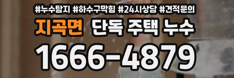 지곡면 단독 주택 누수