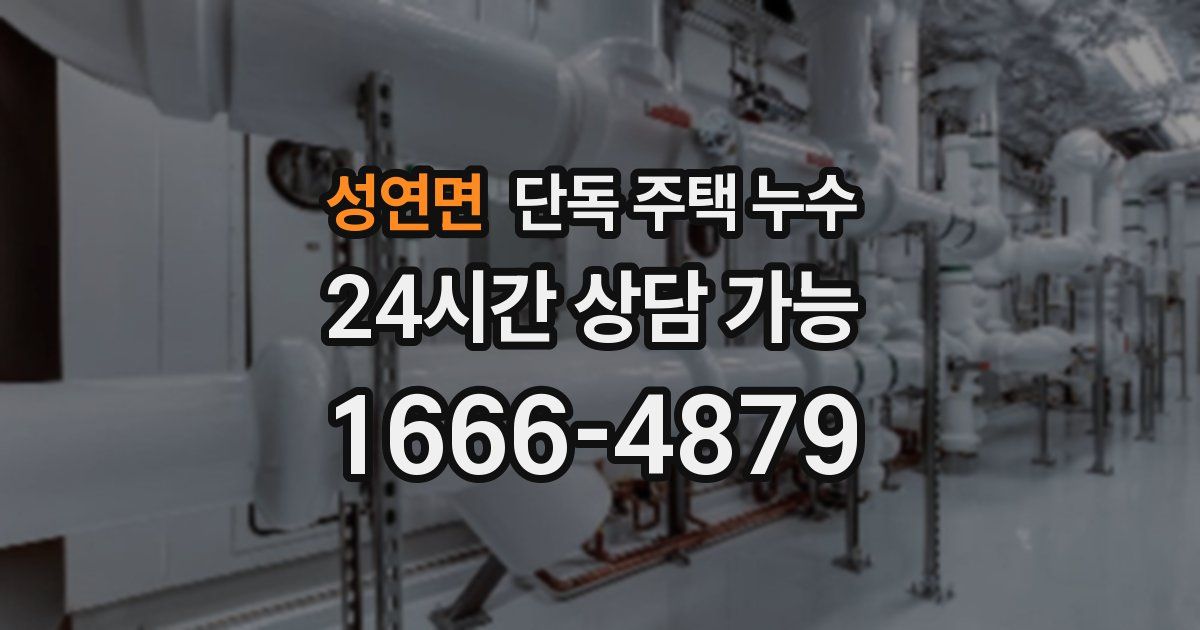 성연면 단독 주택 누수