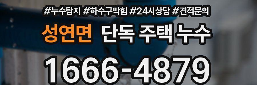 성연면 단독 주택 누수