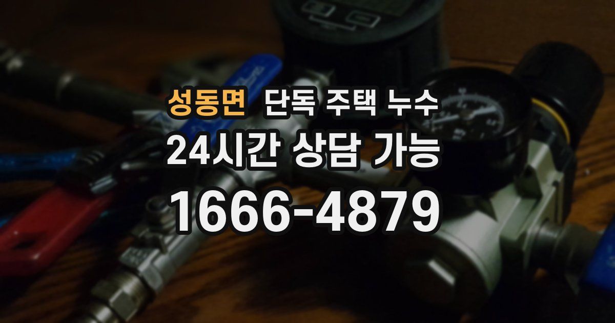 성동면 단독 주택 누수