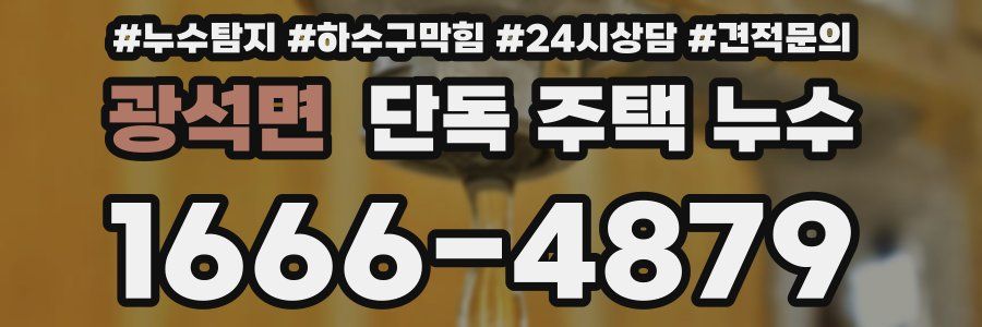 광석면 단독 주택 누수