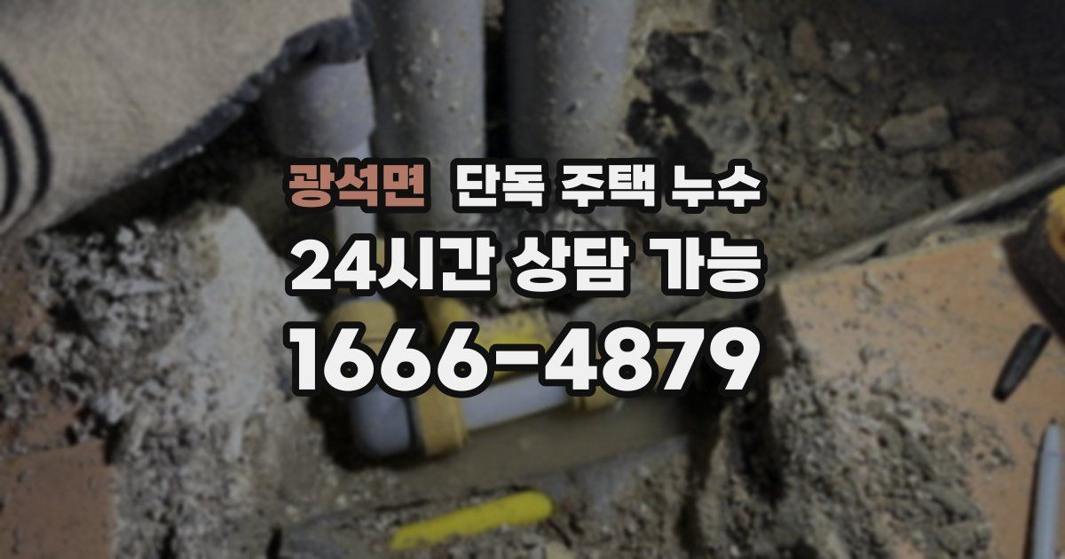 광석면 단독 주택 누수