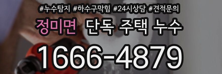 정미면 단독 주택 누수