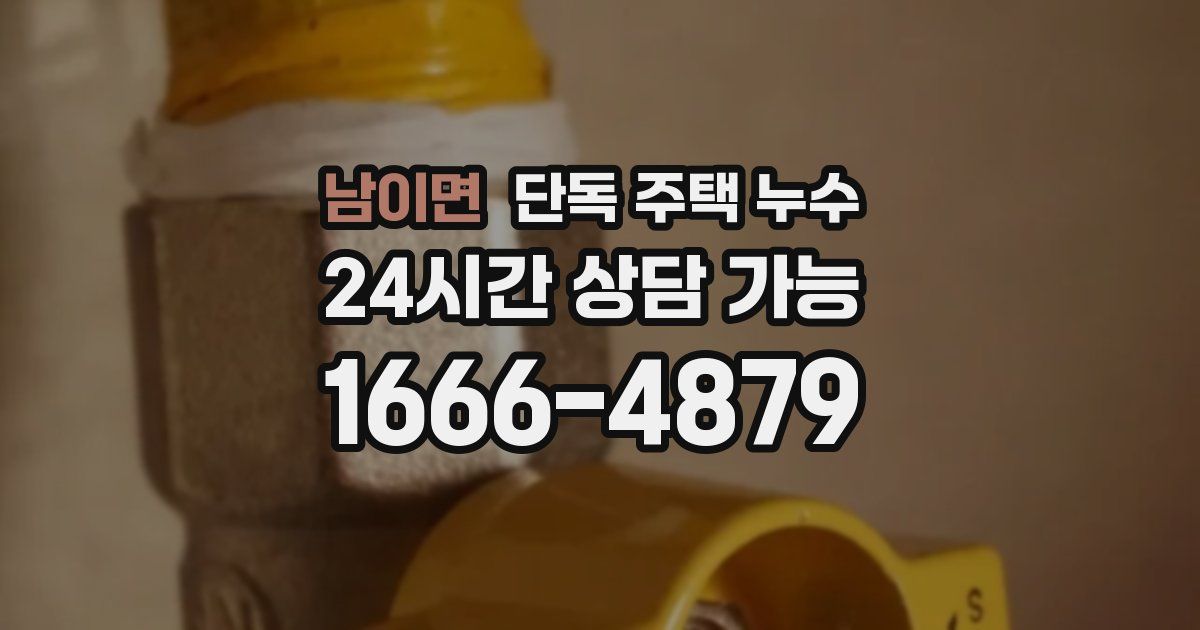 남이면 단독 주택 누수