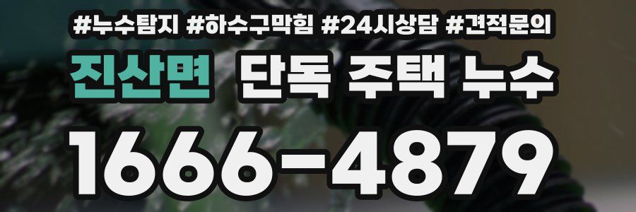 진산면 단독 주택 누수