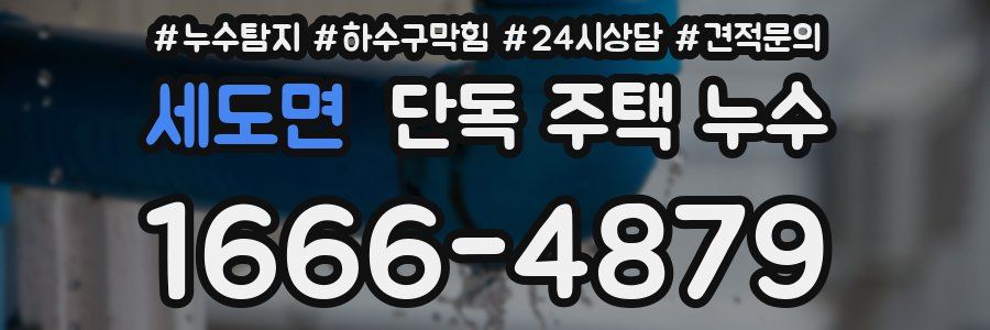 세도면 단독 주택 누수