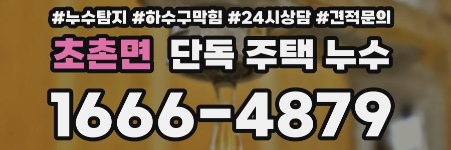 초촌면 단독 주택 누수