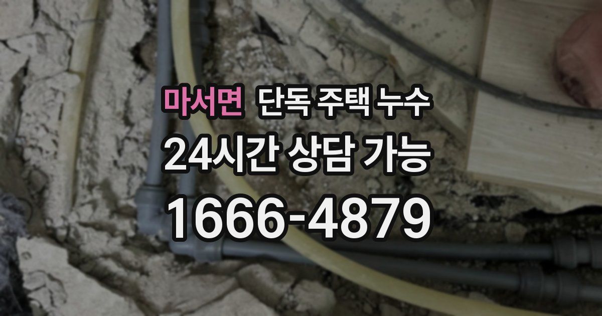 마서면 단독 주택 누수