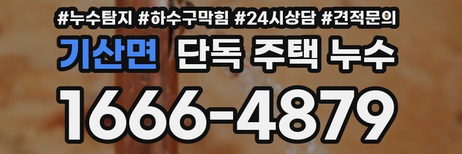 기산면 단독 주택 누수