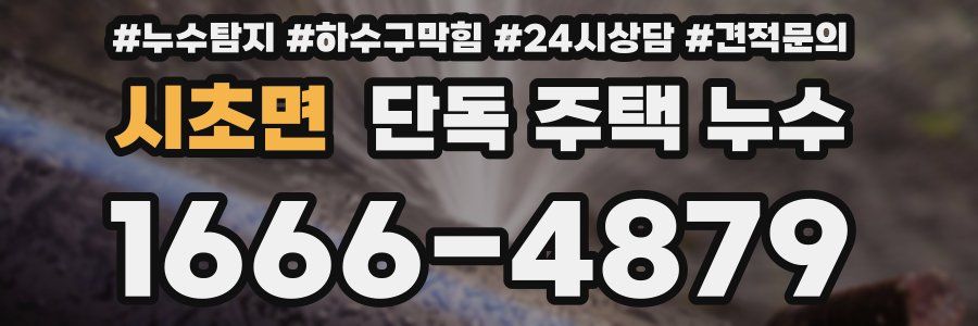 시초면 단독 주택 누수