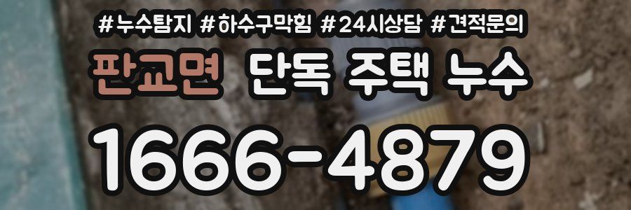 판교면 단독 주택 누수