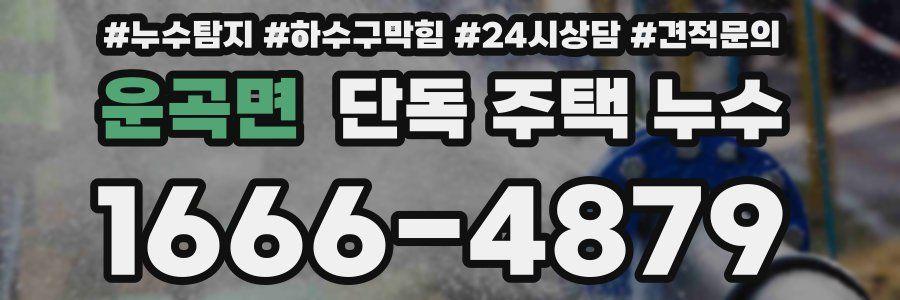 운곡면 단독 주택 누수