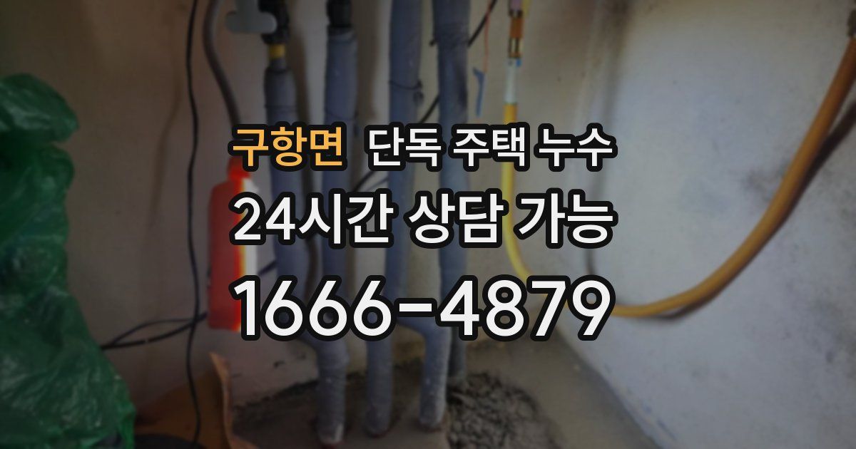 구항면 단독 주택 누수