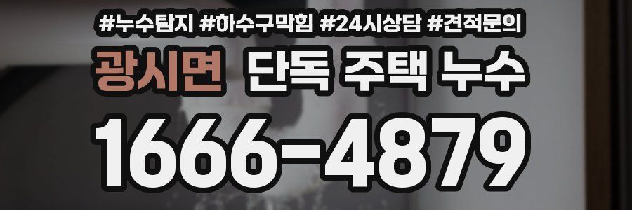 광시면 단독 주택 누수