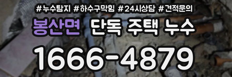 봉산면 단독 주택 누수