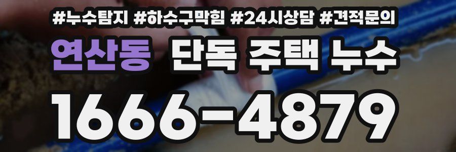 연산동 단독 주택 누수