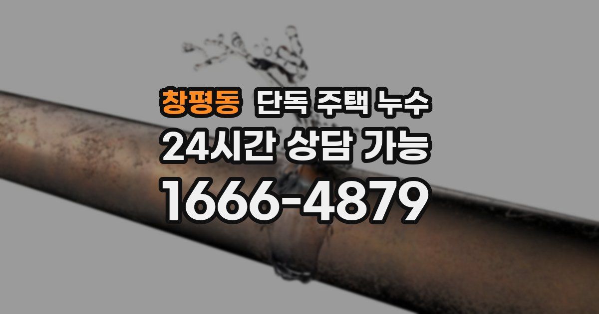 창평동 단독 주택 누수