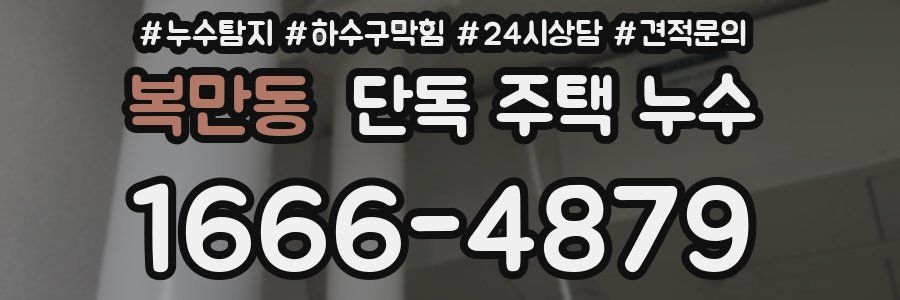 복만동 단독 주택 누수