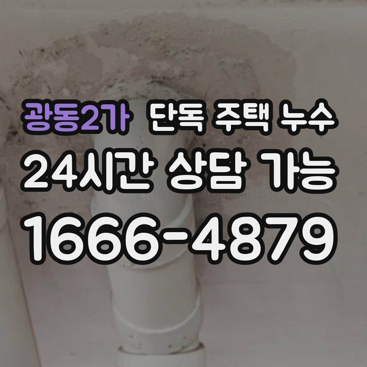 광동2가 단독 주택 누수 수도요금이 오르는데 흔적이 없을 때