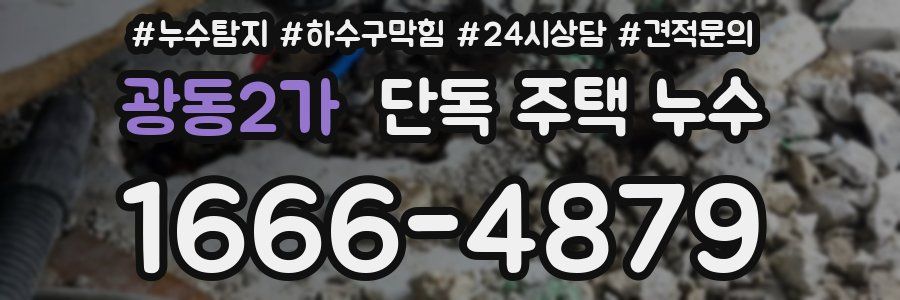 광동2가 단독 주택 누수