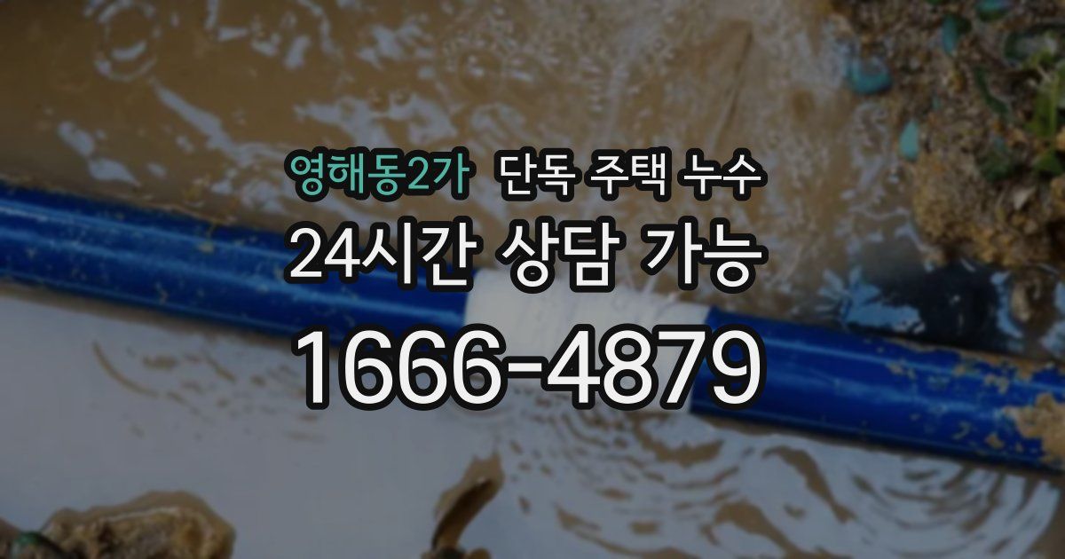 영해동2가 단독 주택 누수