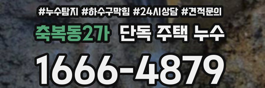 축복동2가 단독 주택 누수