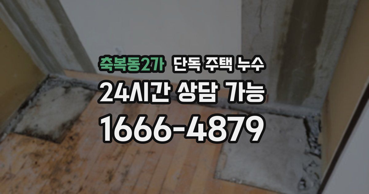 축복동2가 단독 주택 누수