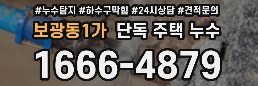 보광동1가 단독 주택 누수
