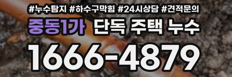 중동1가 단독 주택 누수