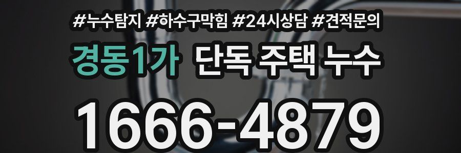 경동1가 단독 주택 누수