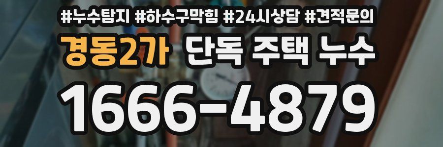 경동2가 단독 주택 누수