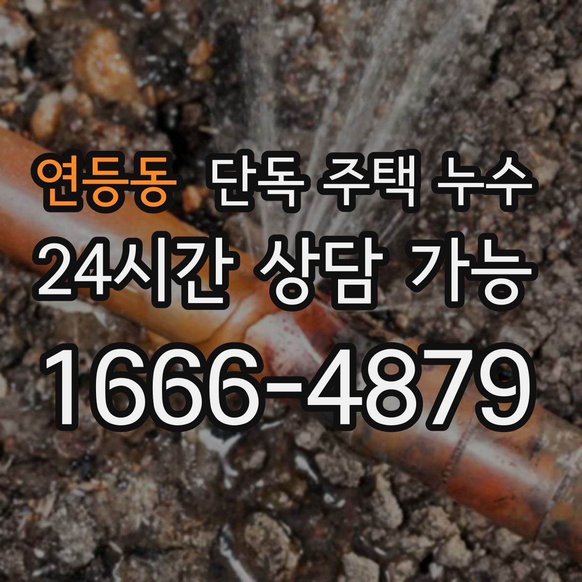 연등동 단독 주택 누수 우수관 연결부 틈새가 문제일 때