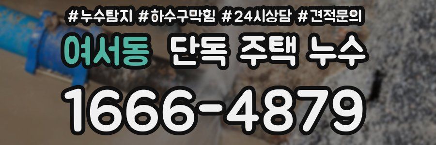 여서동 단독 주택 누수
