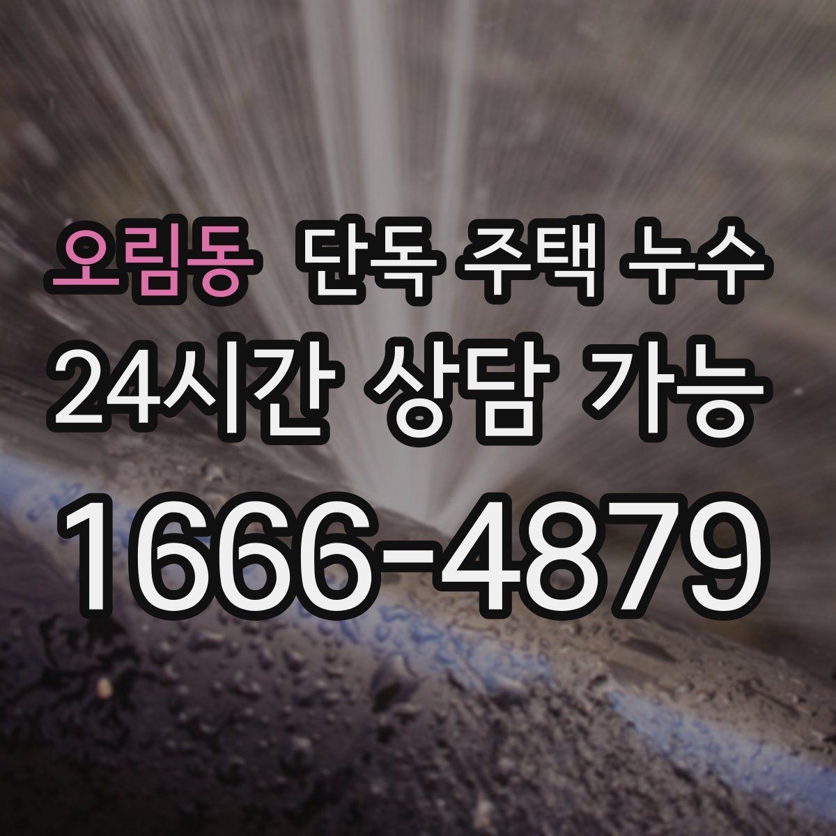 오림동 단독 주택 누수 물자국이 갑자기 생겼는데 비는 안 왔다면