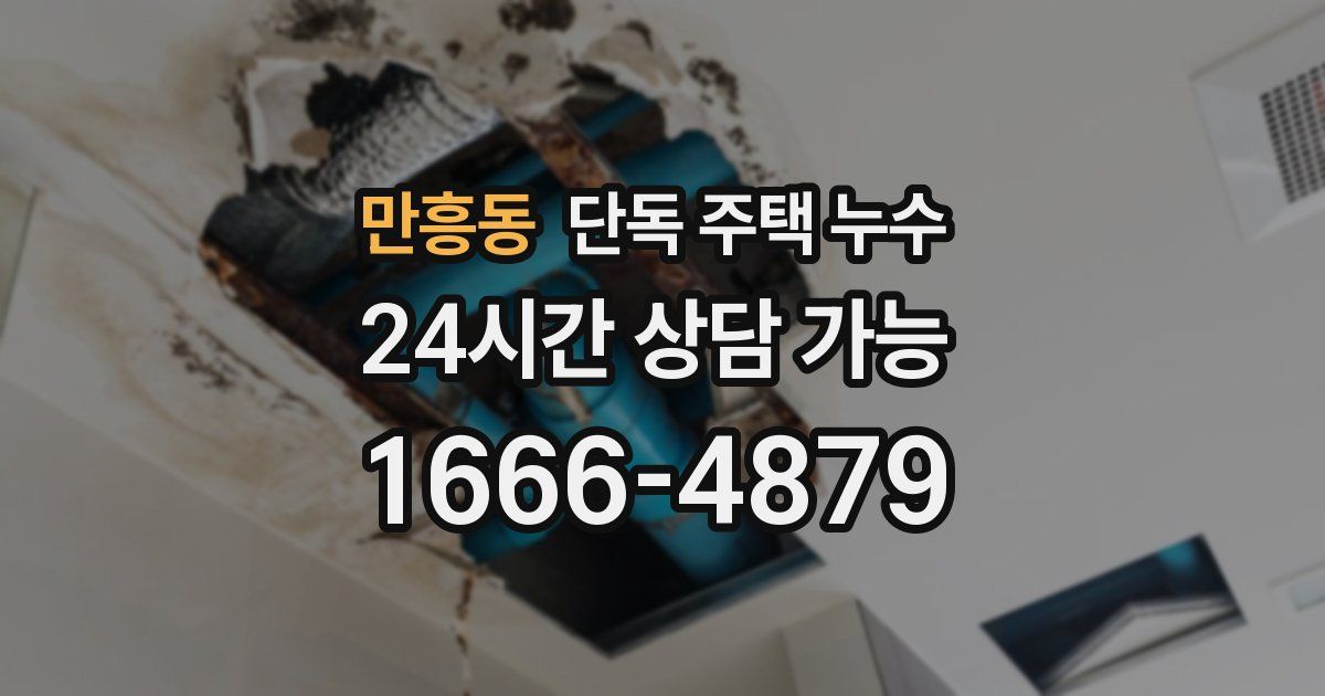 만흥동 단독 주택 누수
