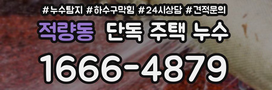 적량동 단독 주택 누수